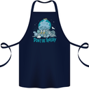 Climate Change Dont Be Trashy Environment Cotton Apron 100% Organic Navy Blue