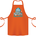 Climate Change Dont Be Trashy Environment Cotton Apron 100% Organic Orange