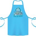 Climate Change Dont Be Trashy Environment Cotton Apron 100% Organic Turquoise