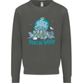 Climate Change Dont Be Trashy Environment Kids Sweatshirt Jumper Storm Grey