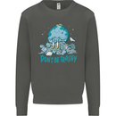 Climate Change Dont Be Trashy Environment Kids Sweatshirt Jumper Storm Grey