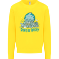 Climate Change Dont Be Trashy Environment Kids Sweatshirt Jumper Yellow