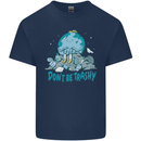 Climate Change Dont Be Trashy Environment Kids T-Shirt Childrens Navy Blue