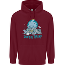 Climate Change Dont Be Trashy Environment Mens 80% Cotton Hoodie Maroon