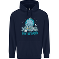 Climate Change Dont Be Trashy Environment Mens 80% Cotton Hoodie Navy Blue