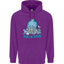 Climate Change Dont Be Trashy Environment Mens 80% Cotton Hoodie Purple