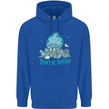 Climate Change Dont Be Trashy Environment Mens 80% Cotton Hoodie Royal Blue