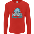 Climate Change Dont Be Trashy Environment Mens Long Sleeve T-Shirt Red