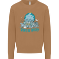 Climate Change Dont Be Trashy Environment Mens Sweatshirt Jumper Caramel Latte