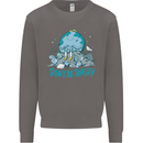 Climate Change Dont Be Trashy Environment Mens Sweatshirt Jumper Charcoal