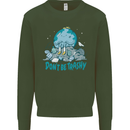 Climate Change Dont Be Trashy Environment Mens Sweatshirt Jumper Forest Green