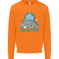 Climate Change Dont Be Trashy Environment Mens Sweatshirt Jumper Orange