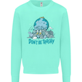 Climate Change Dont Be Trashy Environment Mens Sweatshirt Jumper Peppermint
