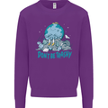 Climate Change Dont Be Trashy Environment Mens Sweatshirt Jumper Purple