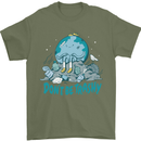 Climate Change Dont Be Trashy Environment Mens T-Shirt 100% Cotton Military Green
