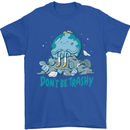 Climate Change Dont Be Trashy Environment Mens T-Shirt 100% Cotton Royal Blue