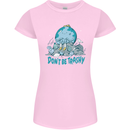 Climate Change Dont Be Trashy Environment Womens Petite Cut T-Shirt Light Pink