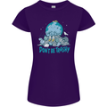 Climate Change Dont Be Trashy Environment Womens Petite Cut T-Shirt Purple