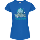 Climate Change Dont Be Trashy Environment Womens Petite Cut T-Shirt Royal Blue