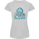 Climate Change Dont Be Trashy Environment Womens Petite Cut T-Shirt Sports Grey