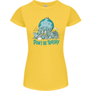 Climate Change Dont Be Trashy Environment Womens Petite Cut T-Shirt Yellow