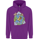 Climate Change Earth Destruction Nuclear War Childrens Kids Hoodie Purple