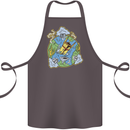 Climate Change Earth Destruction Nuclear War Cotton Apron 100% Organic Dark Grey