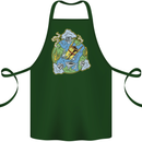 Climate Change Earth Destruction Nuclear War Cotton Apron 100% Organic Forest Green
