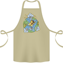 Climate Change Earth Destruction Nuclear War Cotton Apron 100% Organic Khaki