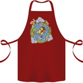 Climate Change Earth Destruction Nuclear War Cotton Apron 100% Organic Maroon