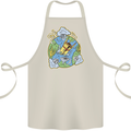 Climate Change Earth Destruction Nuclear War Cotton Apron 100% Organic Natural