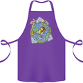 Climate Change Earth Destruction Nuclear War Cotton Apron 100% Organic Purple
