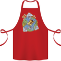 Climate Change Earth Destruction Nuclear War Cotton Apron 100% Organic Red