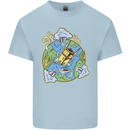 Climate Change Earth Destruction Nuclear War Kids T-Shirt Childrens Light Blue