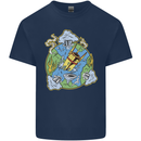 Climate Change Earth Destruction Nuclear War Kids T-Shirt Childrens Navy Blue