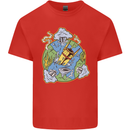 Climate Change Earth Destruction Nuclear War Kids T-Shirt Childrens Red