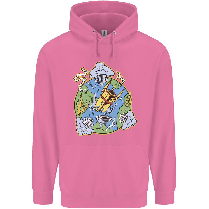 Climate Change Earth Destruction Nuclear War Mens 80% Cotton Hoodie Azelea