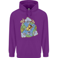 Climate Change Earth Destruction Nuclear War Mens 80% Cotton Hoodie Purple