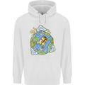 Climate Change Earth Destruction Nuclear War Mens 80% Cotton Hoodie White