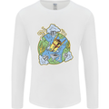 Climate Change Earth Destruction Nuclear War Mens Long Sleeve T-Shirt White