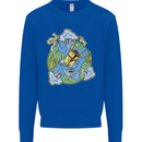 Climate Change Earth Destruction Nuclear War Mens Sweatshirt Jumper Royal Blue
