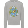 Climate Change Earth Destruction Nuclear War Mens Sweatshirt Jumper Sports Grey