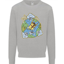 Climate Change Earth Destruction Nuclear War Mens Sweatshirt Jumper Sports Grey