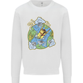 Climate Change Earth Destruction Nuclear War Mens Sweatshirt Jumper White