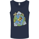 Climate Change Earth Destruction Nuclear War Mens Vest Tank Top Navy Blue