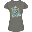 Climate Change Earth Destruction Nuclear War Womens Petite Cut T-Shirt Charcoal