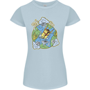 Climate Change Earth Destruction Nuclear War Womens Petite Cut T-Shirt Light Blue