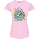 Climate Change Earth Destruction Nuclear War Womens Petite Cut T-Shirt Light Pink