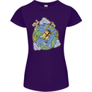 Climate Change Earth Destruction Nuclear War Womens Petite Cut T-Shirt Purple