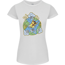Climate Change Earth Destruction Nuclear War Womens Petite Cut T-Shirt White